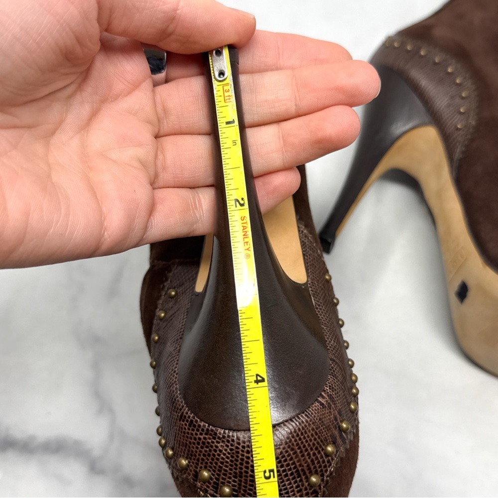 NEW Giuseppe Zanotti Vicini Vintage Y2K Suede Western Studded Heeled Ankle Boots - Picture 13 of 15
